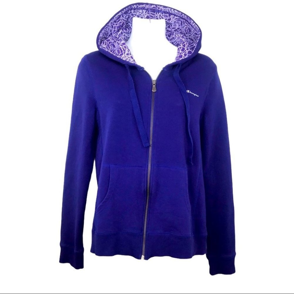 Champion women Zip up purple Hoodie S - Picture 1 of 13